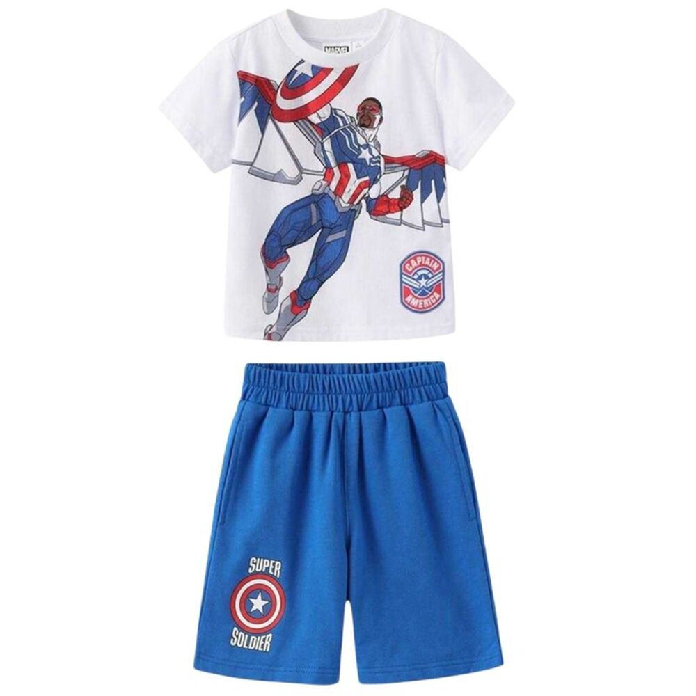 Captain America Childrens/Kids Captain America & Falcon T-Shirt & Shorts Set / W